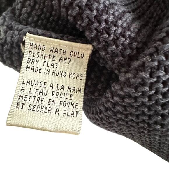 Eileen Fisher Knit V Neck Navy Blue Longsleeve Sweater Medium - Picture 6 of 6